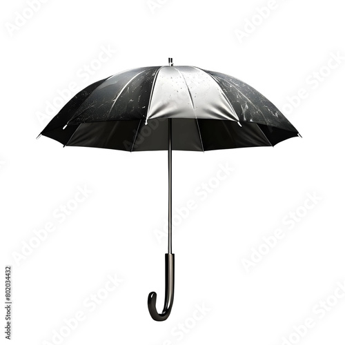 Black umbrella isolated on transparent background