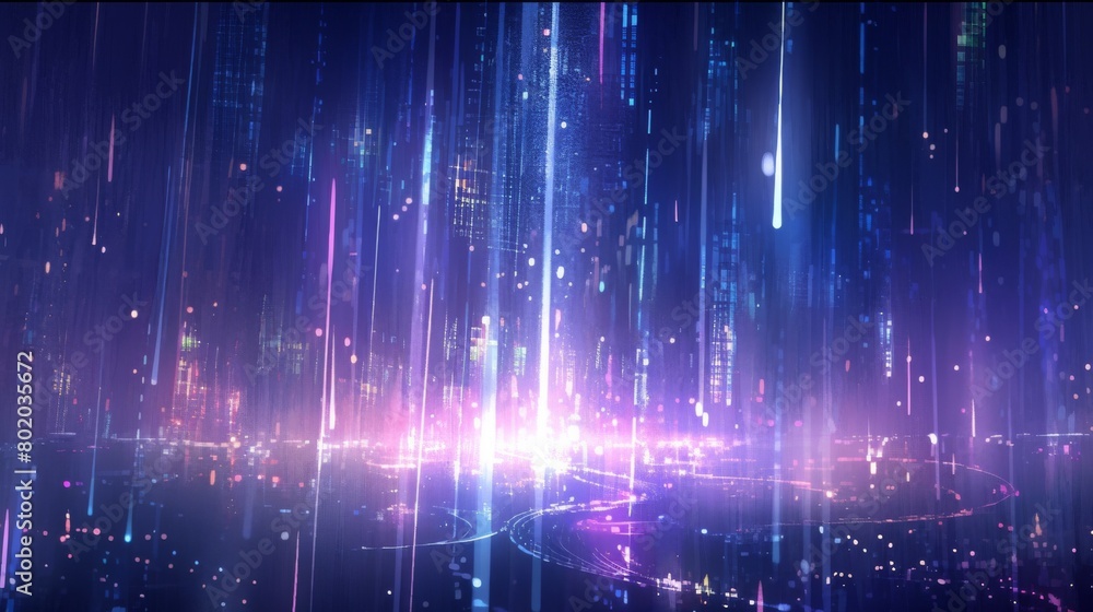 Abstract Background of Binary Code and AI Algorithms. Technology and ...