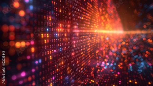 Wallpaper Mural Abstract Background of Binary Code and AI Algorithms. Technology and Innovation Concept in Blue and Purple Shades，4k wallpaper, HD background image Torontodigital.ca