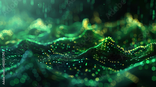 The beautiul green dna background