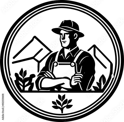 Farming and agriculture concept icon isolated on white background