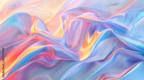 Abstract background of holographic foil in pink, blue and white colors