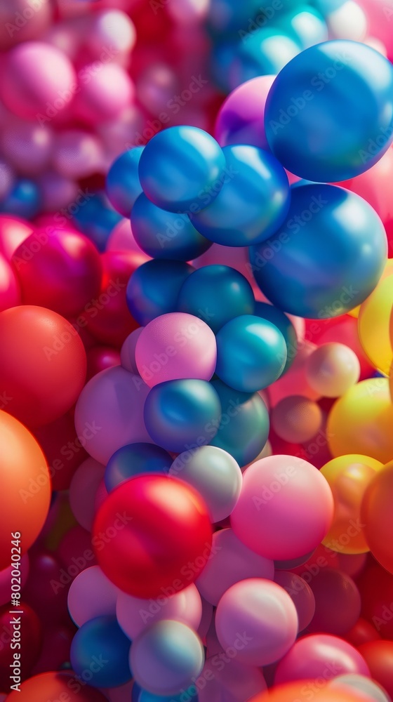 Cluster of vibrant balloons floating in the air. Background. Wallpaper. Cluster of vibrant balloons floating in the air. Background. Wallpaper.
