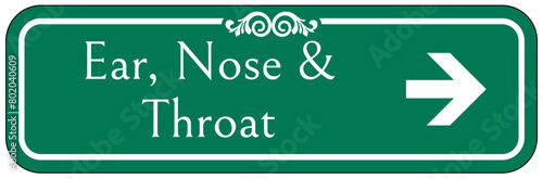 Ear, nose and throat ENT clinic sign