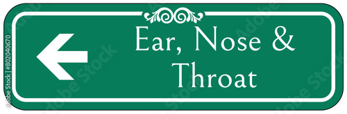Ear, nose and throat ENT clinic sign