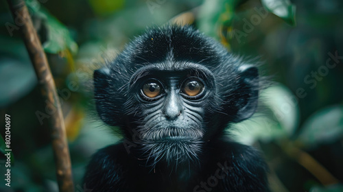 Symmetrical close-up photo of monkey in natural forest © boxstock production