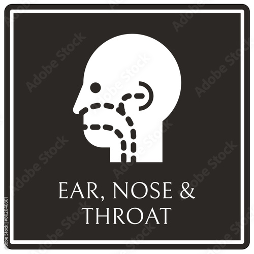Ear, nose and throat ENT clinic sign