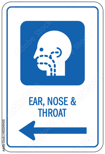 Ear, nose and throat ENT clinic sign