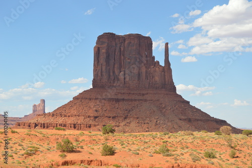 Mountainous Land formations in summer in Monument Valley USA