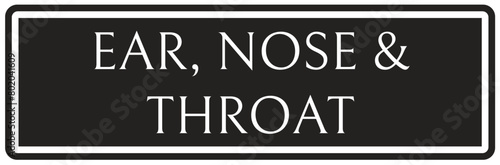 Ear, nose and throat ENT clinic sign