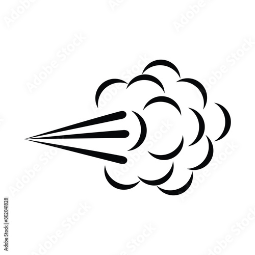 air puff, Wind blow symbol vector illustration