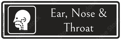 Ear, nose and throat ENT clinic sign