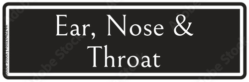 Ear, nose and throat ENT clinic sign
