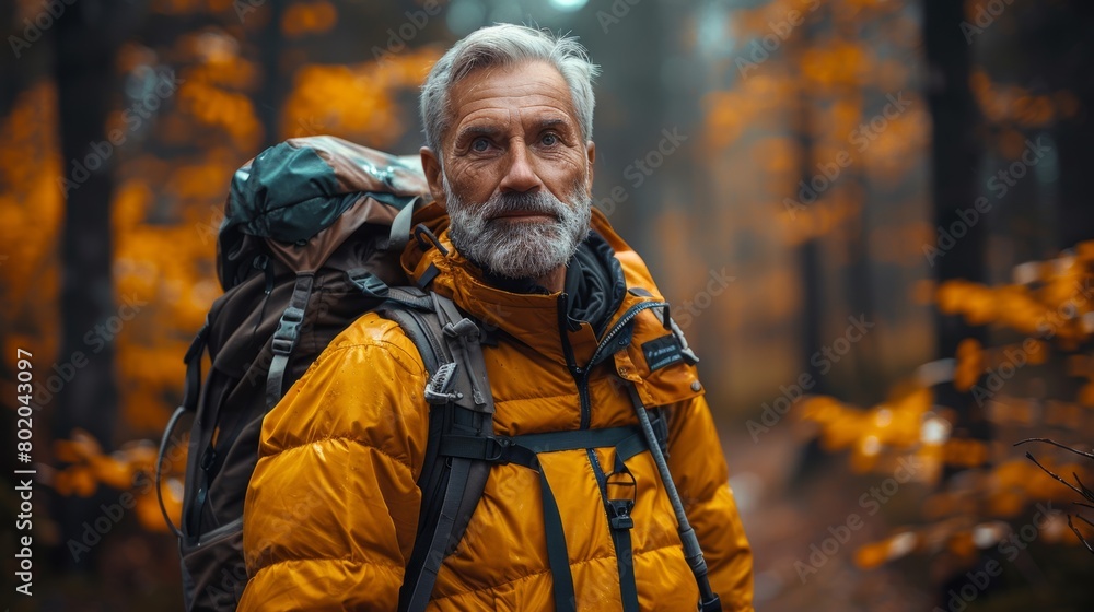 Fit senior conquering a winding forest trail, feeling the joy and liberation of staying active and healthy. Fit senior conquering a winding forest trail, feeling the joy and liberation of staying active and healthy.
