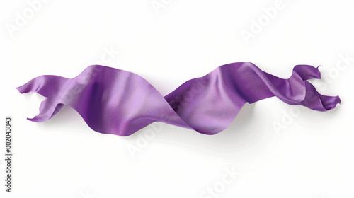 Blank violet banner on white background