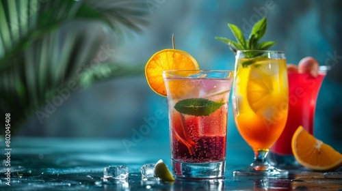 Vibrant Summer Drinks and Refreshments Concept Generative AI