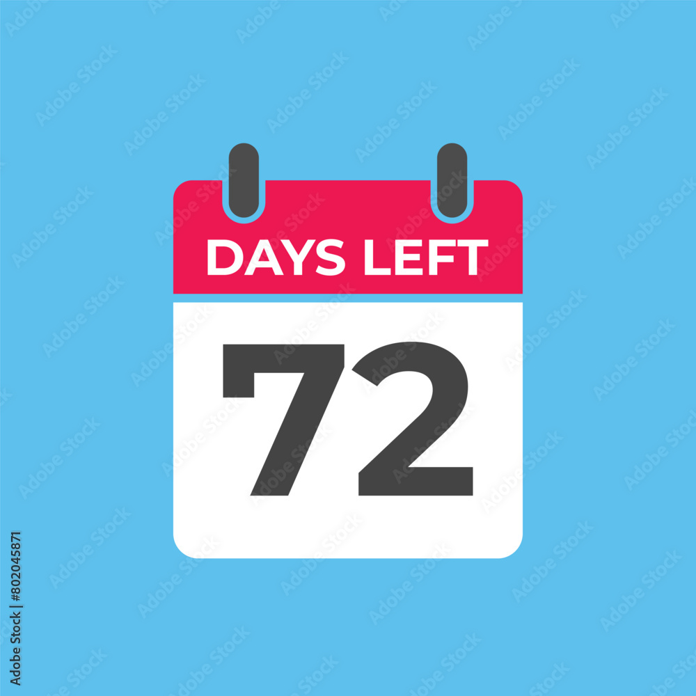 72 days to go countdown template. 72 day Countdown left days banner design. 72 Days left countdown timer
72 days to go countdown template. 72 day Countdown left days banner design. 72 Days left countdown timer