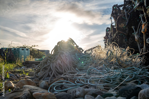 Close up of Lobster Pots or traps in Ireland photo