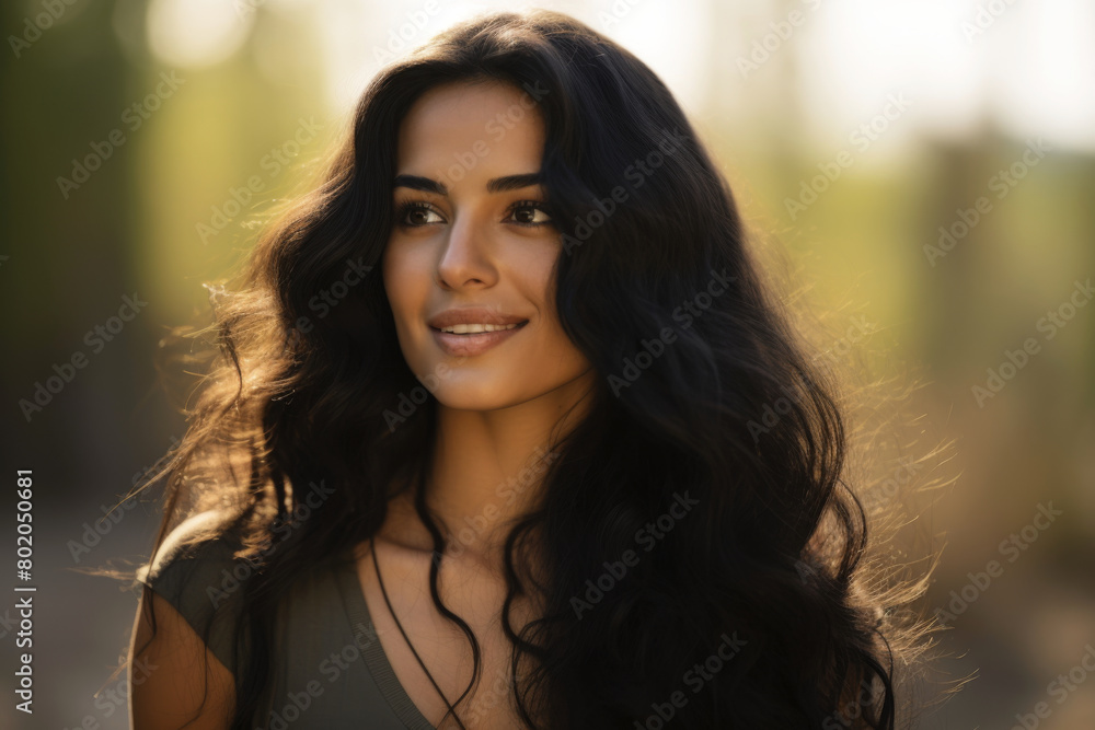 Portrait of a smiling young Indian female in an outdoor background Portrait of a smiling young Indian female in an outdoor background