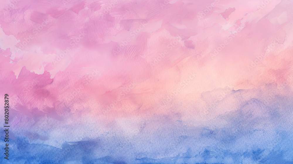 Watercolor sky gradient with a smooth transition from a warm pink at the horizon to a serene cold lavender above, reflecting a tranquil dusk