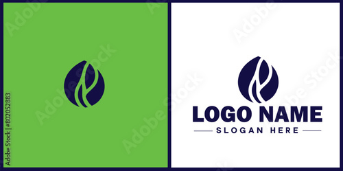 coffee bean icon logo Hot coffee shop Cafe food court store modern flat business vector logo