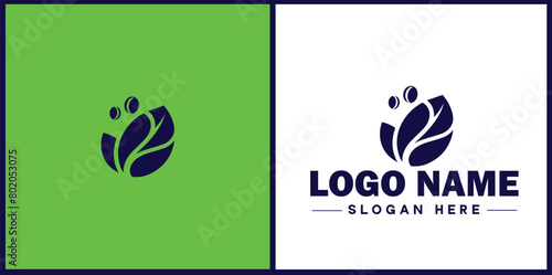 coffee bean icon logo Hot coffee shop Cafe food court store modern flat business vector logo