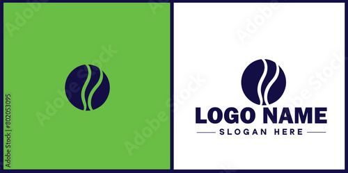 coffee bean icon logo Hot coffee shop Cafe food court store modern flat business vector logo
