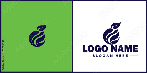 coffee bean icon logo Hot coffee shop Cafe food court store modern flat business vector logo
