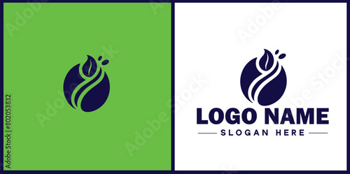 coffee bean icon logo Hot coffee shop Cafe food court store modern flat business vector logo