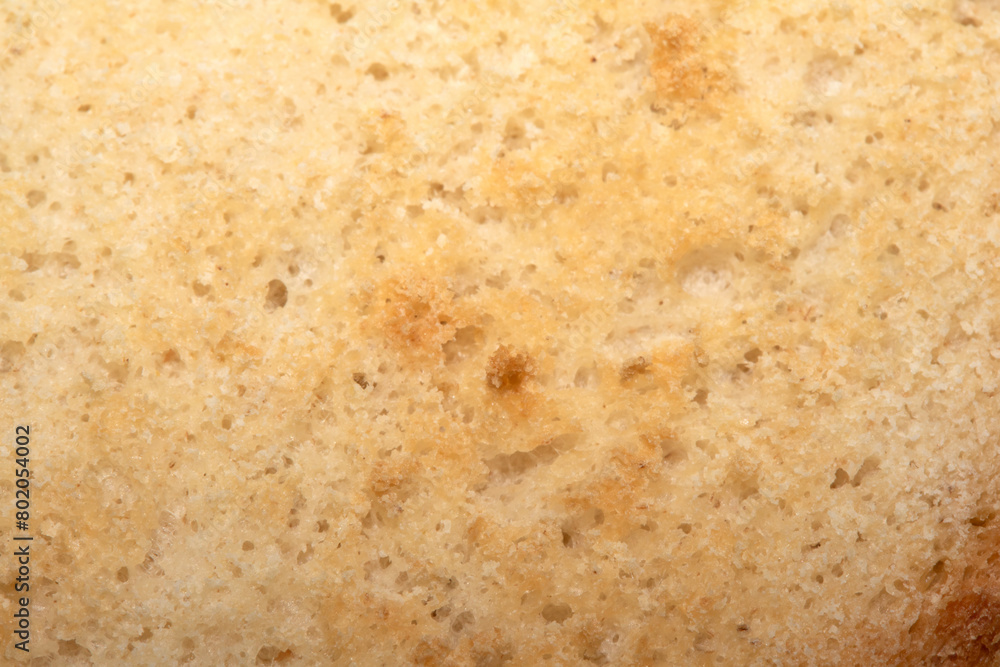 Close Up of a Toasted Hme Made Bread Roll Showing Texture