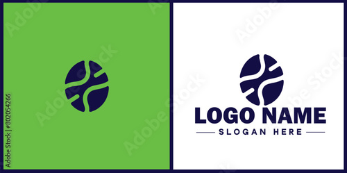 coffee bean icon logo Hot coffee shop Cafe food court store modern flat business vector logo