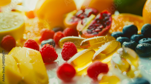 Fresh Fruits Depicting Healthy Eating Habits 