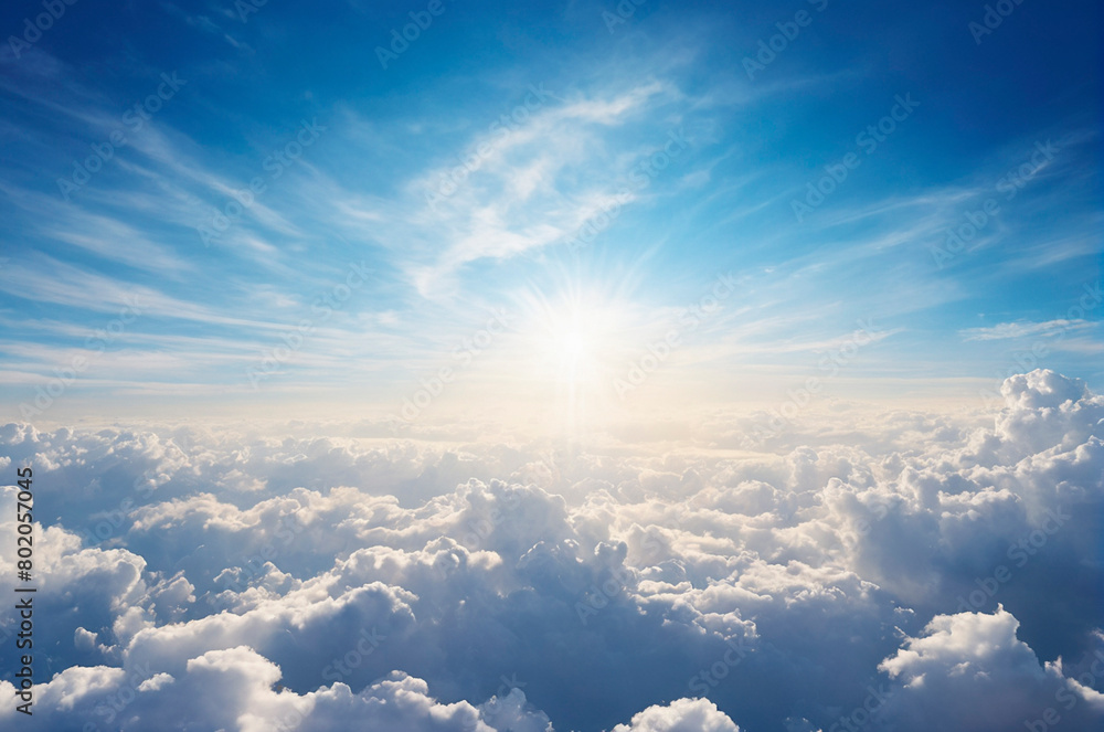 Fototapeta premium Sky with clouds. Generative AI