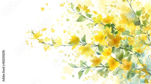 Radiant Forsythia Watercolo...
