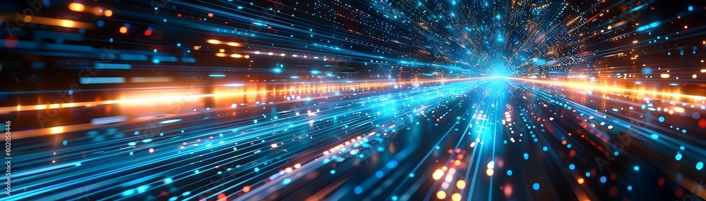 Dynamic Data Surge in the Digital Realm:Abstract Visualization of Technological Momentum Dynamic Data Surge in the Digital Realm:Abstract Visualization of Technological Momentum