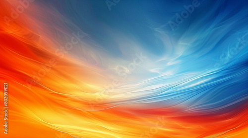 serene blend of sunset orange and sky blue  ideal for an elegant abstract background
