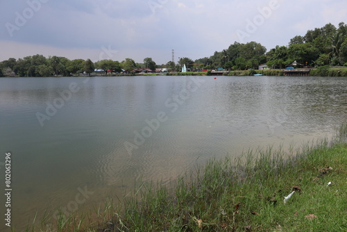 Tasik Biru is a serene blue lake, nestled in a scenic landscape, is a recreational haven just 30 minutes from Kuala Lumpur, drawing tourists with its natural allure. photo