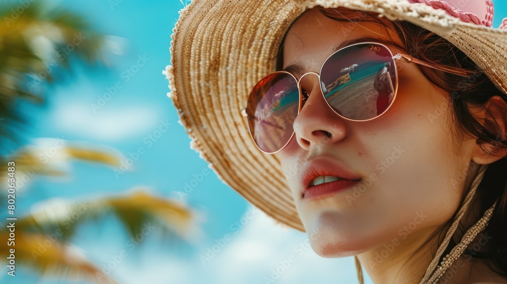 a beautiful woman on a happy summer holiday a beautiful woman on a happy summer holiday