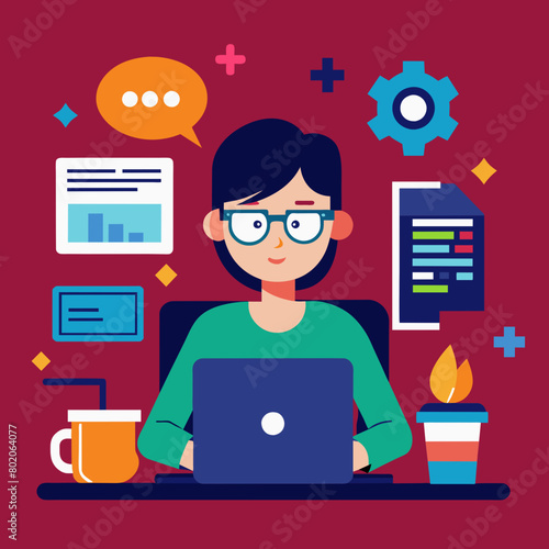 Programmer Vector Illustration