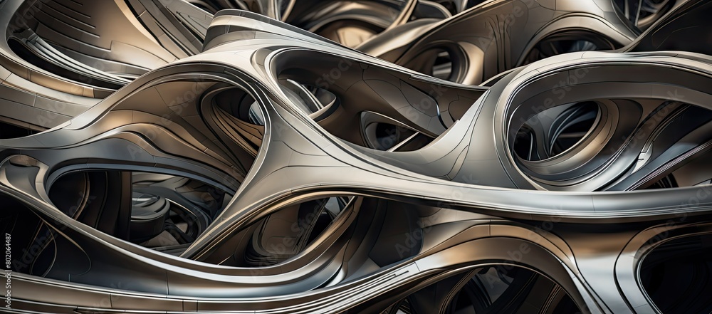 Cluster of metal objects close up