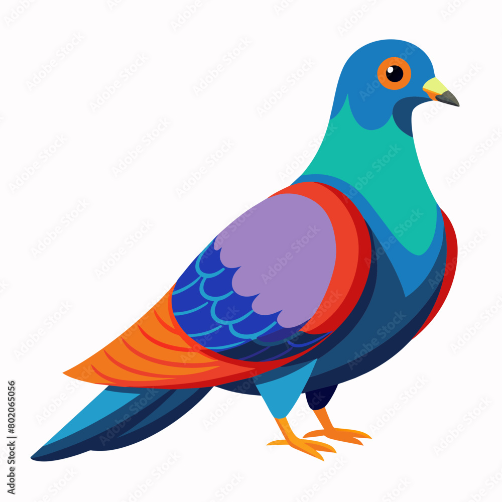 Pigeon Vibrant Vector Illustration Pigeon Vibrant Vector Illustration