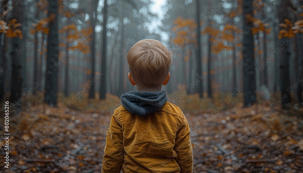 boy enjoying the outdoors in the forest boy enjoying the outdoors in the forest