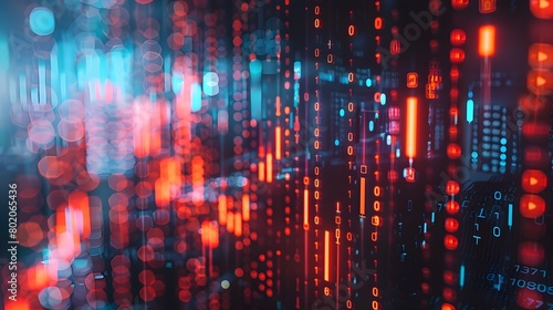 Wallpaper Mural Futuristic Financial Data Display on Digital Screen for Business Growth and Success Torontodigital.ca