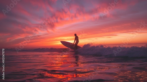 San Diego USA sunset surf sessions at Ocean Beach coastal lifestyle photo