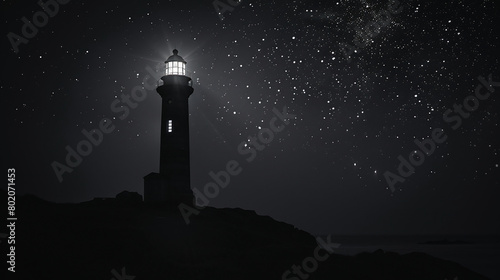 landmarks that stand as beacons in the darkness, their silhouettes etched against the night sky