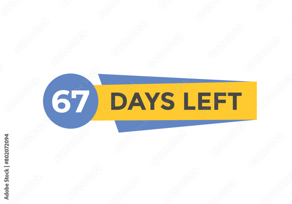 67 days to go countdown template. 67 day Countdown left days banner design. 67 Days left countdown timer 67 days to go countdown template. 67 day Countdown left days banner design. 67 Days left countdown timer