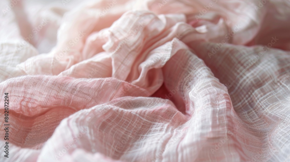 Crinkled linen in a delicate shade of blush pink adds a subtle and elegant texture to any design Crinkled linen in a delicate shade of blush pink adds a subtle and elegant texture to any design