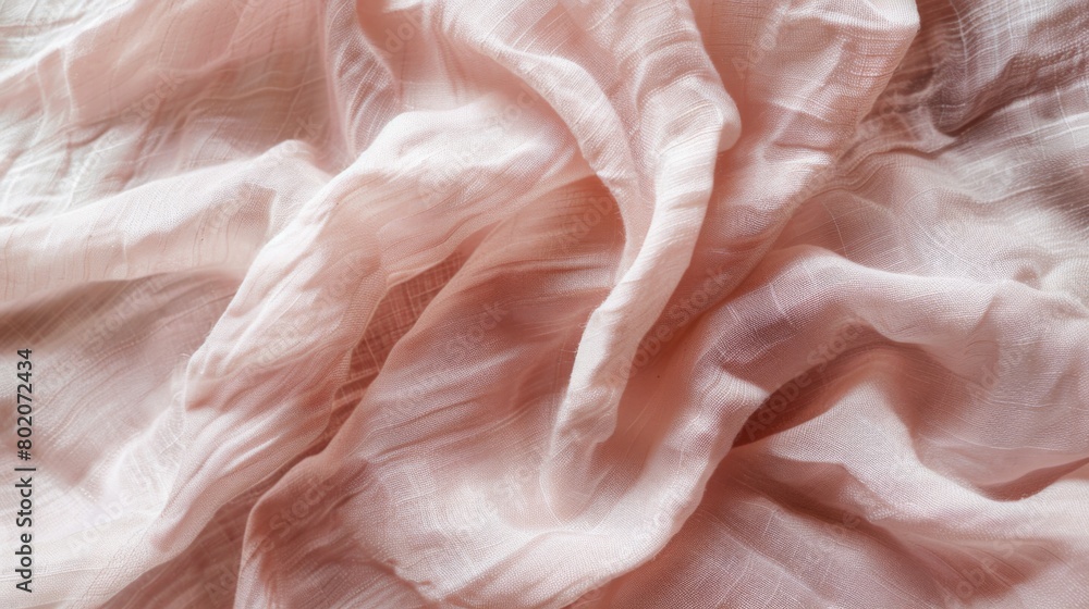 Crinkled linen in a delicate shade of blush pink adds a subtle and elegant texture to any design Crinkled linen in a delicate shade of blush pink adds a subtle and elegant texture to any design