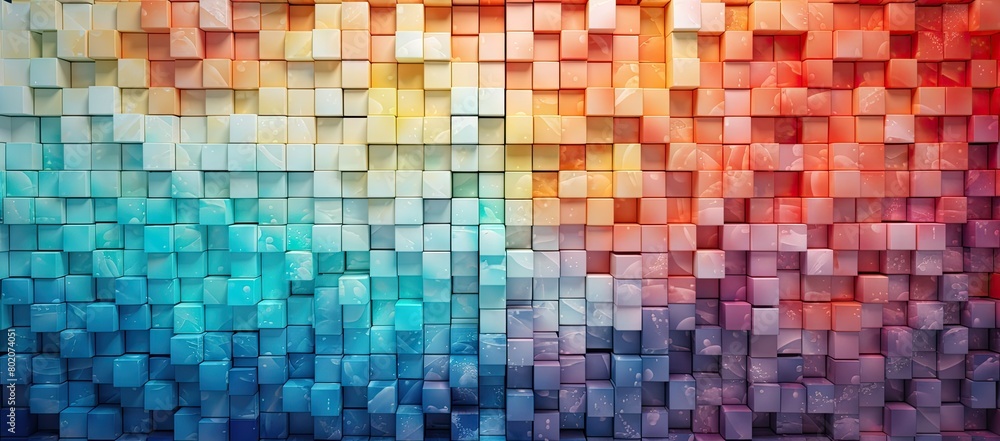 Multicolored background with varied squares Multicolored background with varied squares