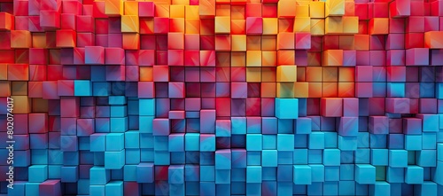 Colorful abstract background with squares